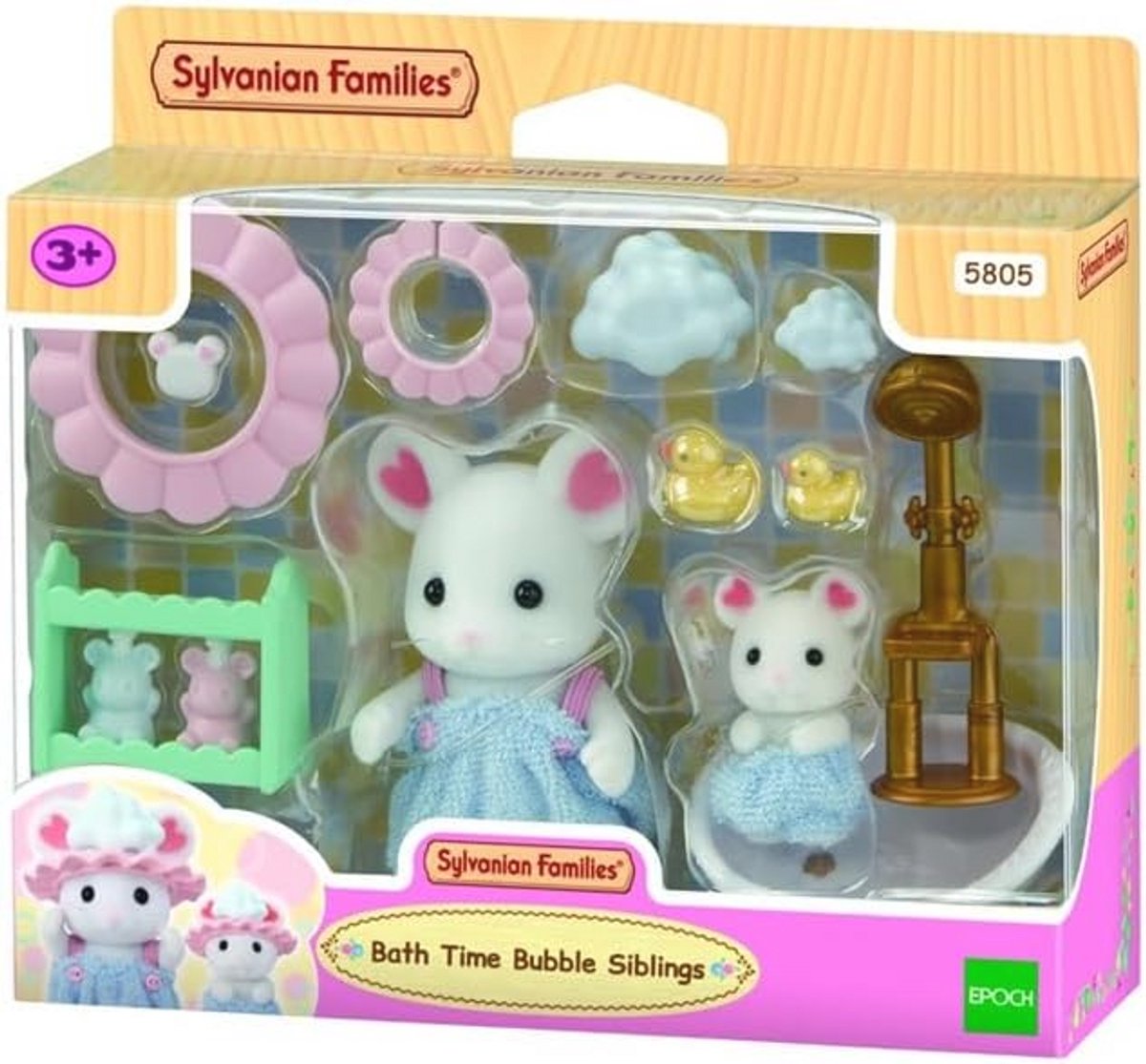 Bad Tijd Set met Marshmallow Muis en Pasgeborene
