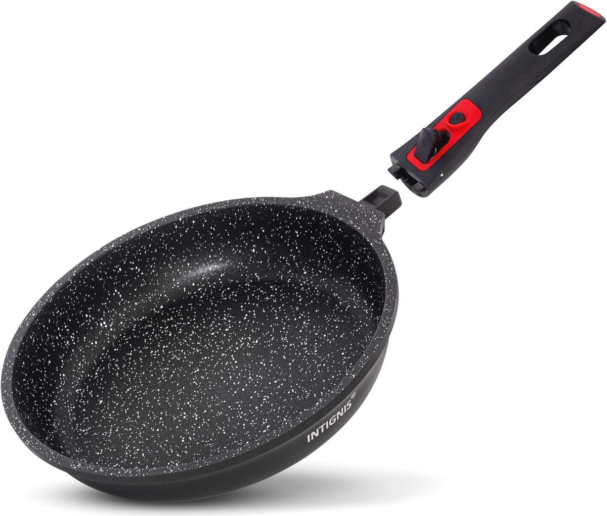 Krasbestendige Koekenpan met Afneembare Handgreep en Antiaanbaklaag - 24cm