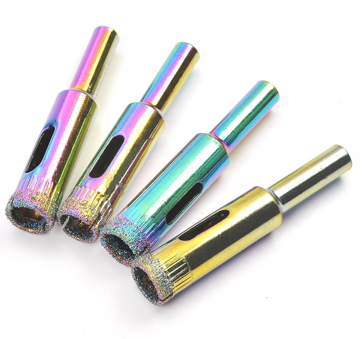 10mm Diamant Glas Boorzaag Boor Cutter - Koolstofstaal 4 Stuks voor Hout, Keramiek en Marmer
