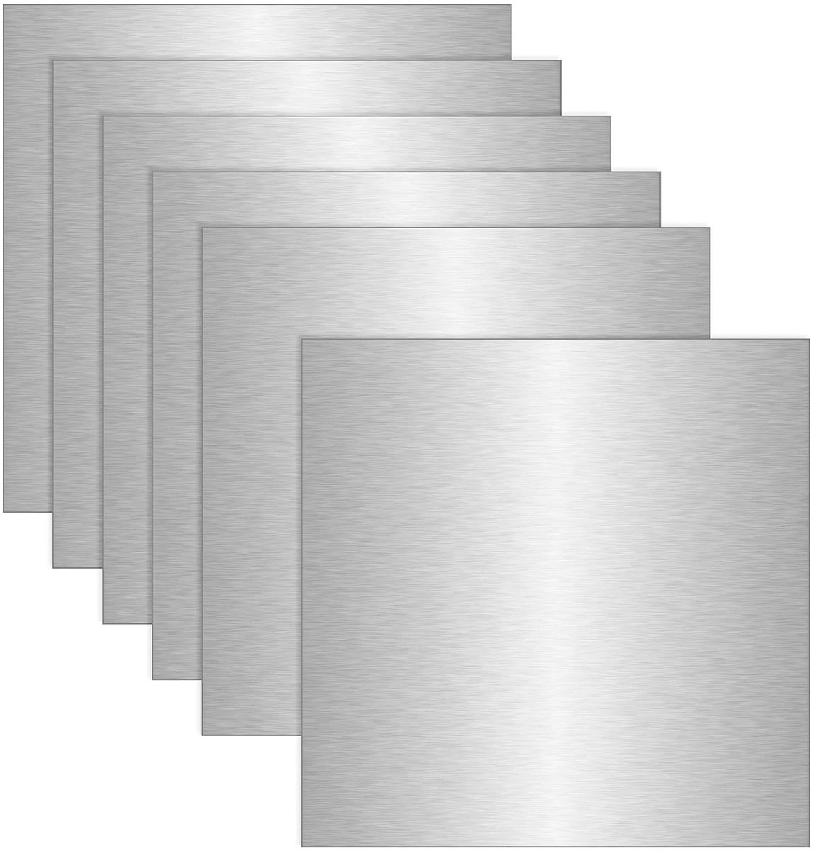 6 Stuks Aluminium Platen 30 x 30 cm 0,5 mm - Sterk en Duurzaam Voor Modelbouw