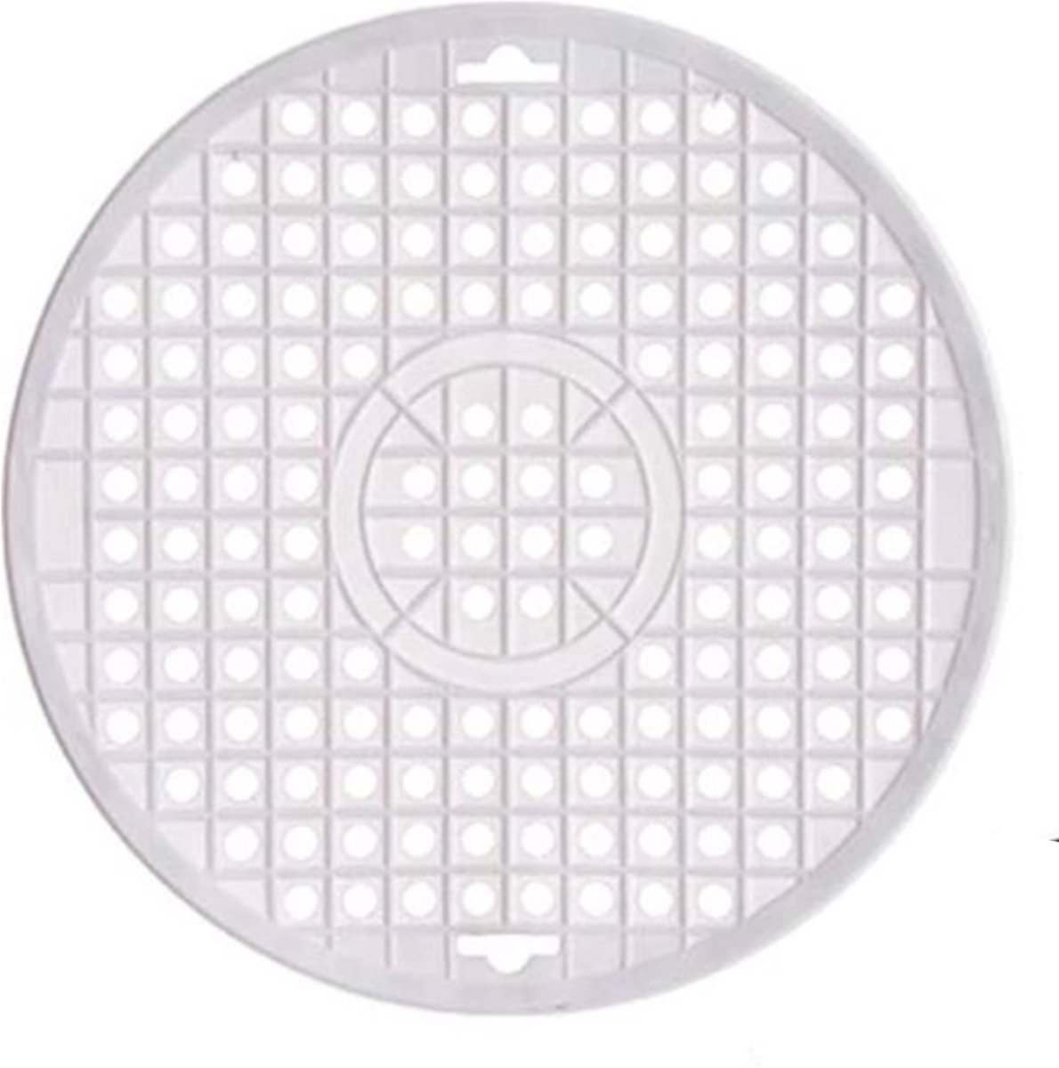 Hauskraft - Gootsteenmat - Rond - Spoelbakmat - Spoelbakmat - Spoelbak Beschermer - 31cm Diameter - Wit