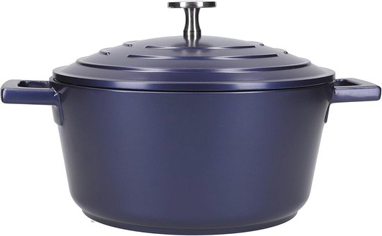 Braadpan, 28cm Laag - 2,5 L - Licht Blauw - Lichtgewicht - Levenslange