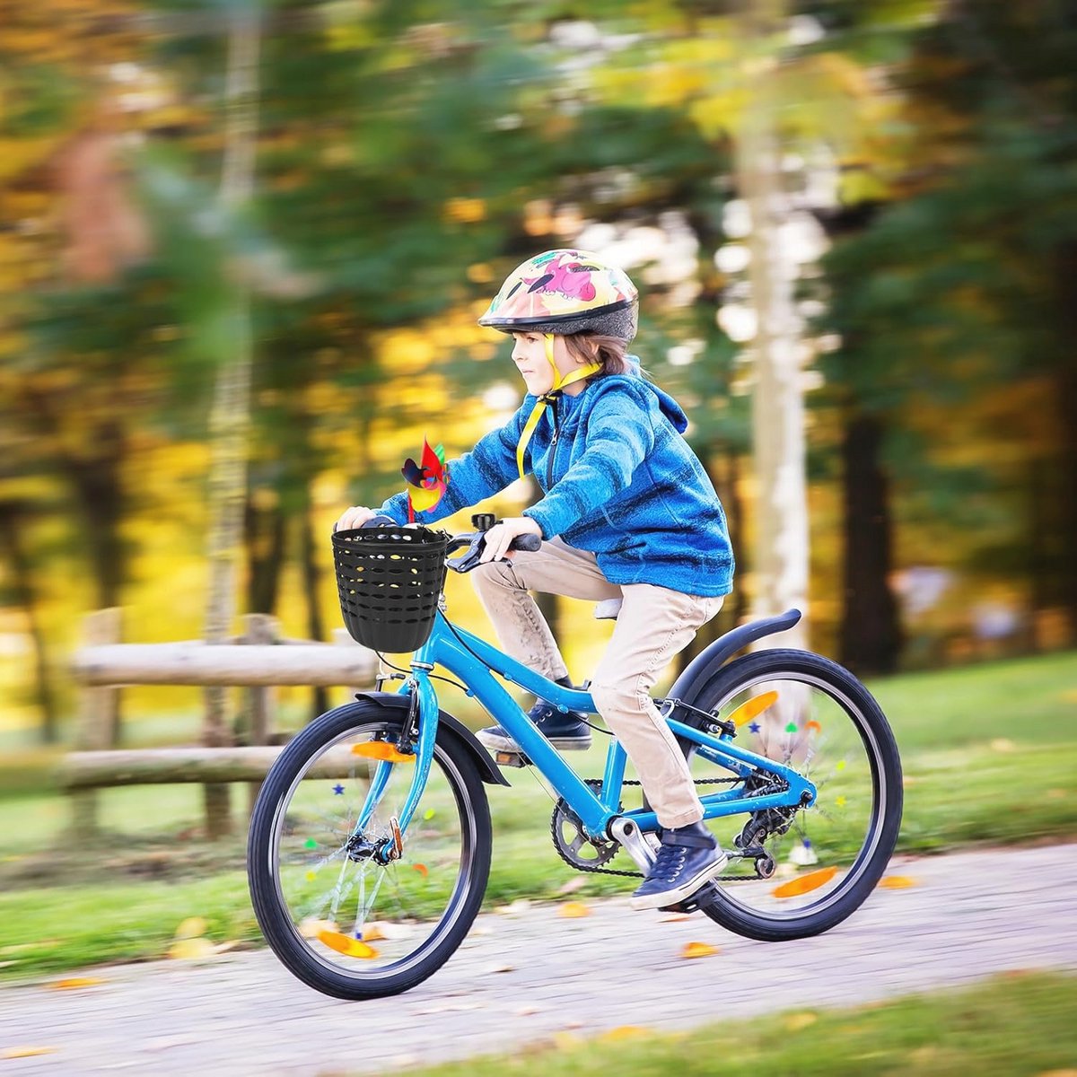 Fietsmandset voor Kinderen met Decoratieaccessoires