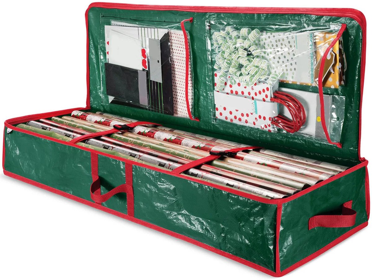 Jojoy - Opbergtas Kerstdecoratie - Opbergzak Kerstboom - Opbergzak - Opberghoes - Groen - WRAPINGPRO