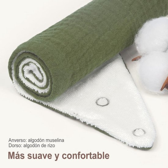 Slabbetje baby driehoekige sjaal baby mousseline halsdoek baby voor jongens en meisjes (6 stuks, tal), Tal van Tal — afbeelding 3
