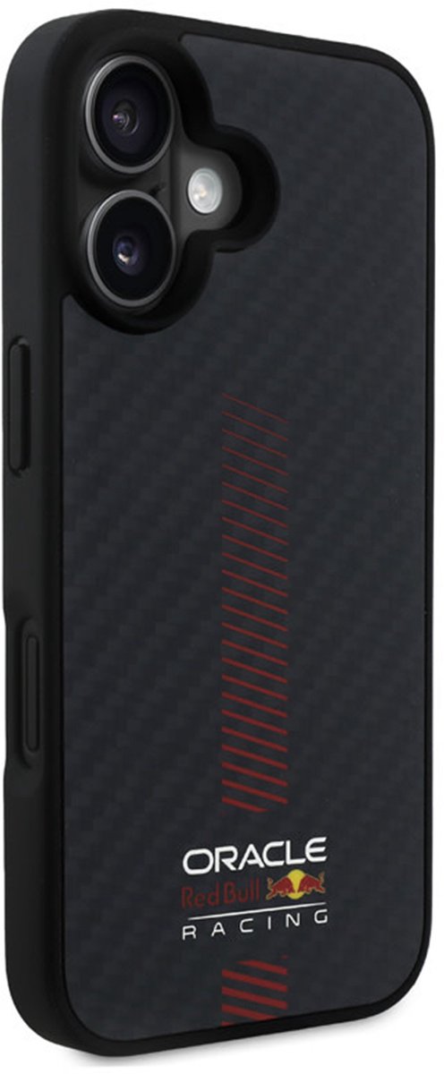 Red Bull Racing iPhone 16 Backcover hoesje Magsafe - Carbon Fiber - Powerbar - Zwart van Red Bull Racing — afbeelding 4