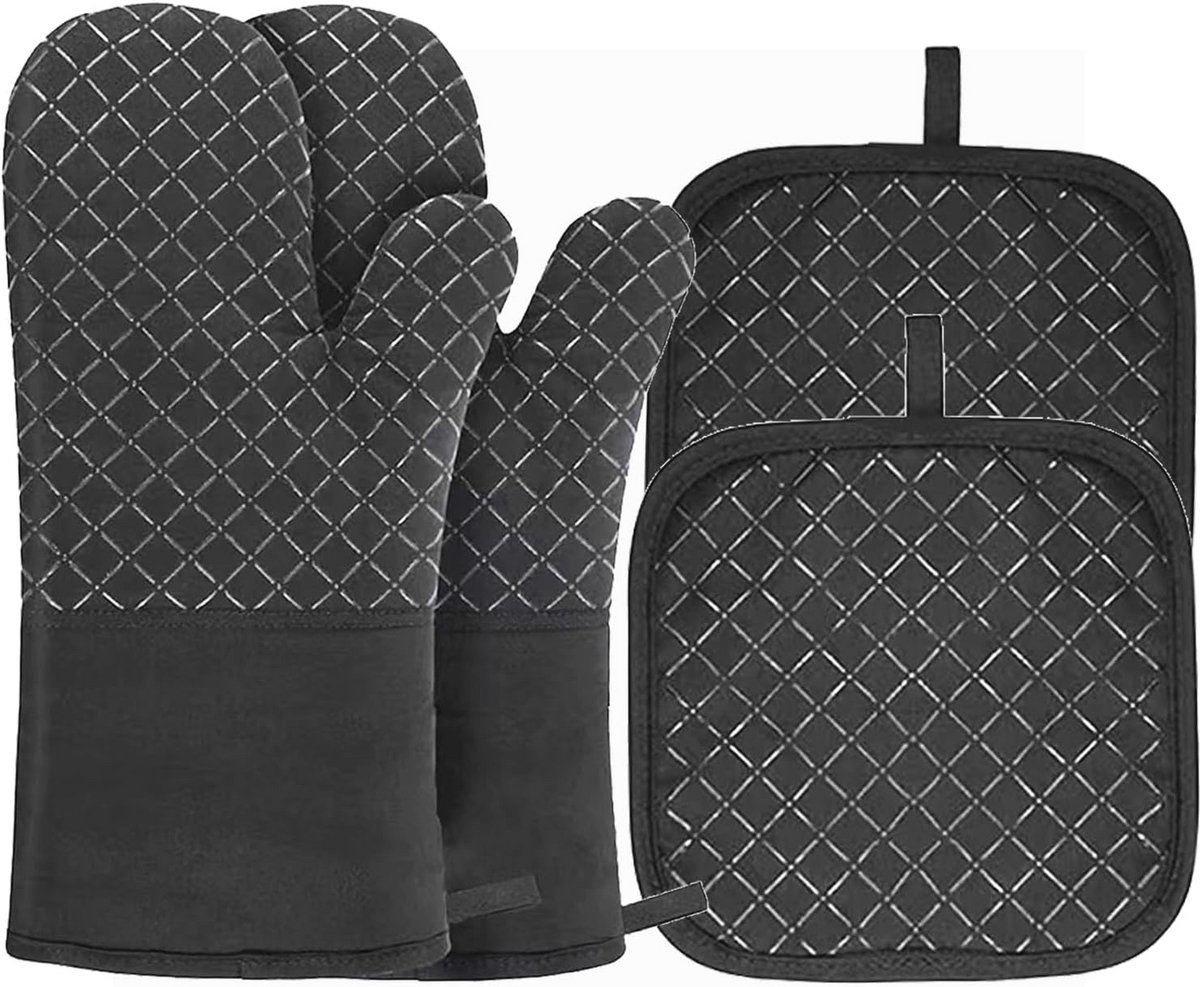Hittebestendige Ovenhandschoenen met Antislip en Katoenen Voering - Tot 300 °C