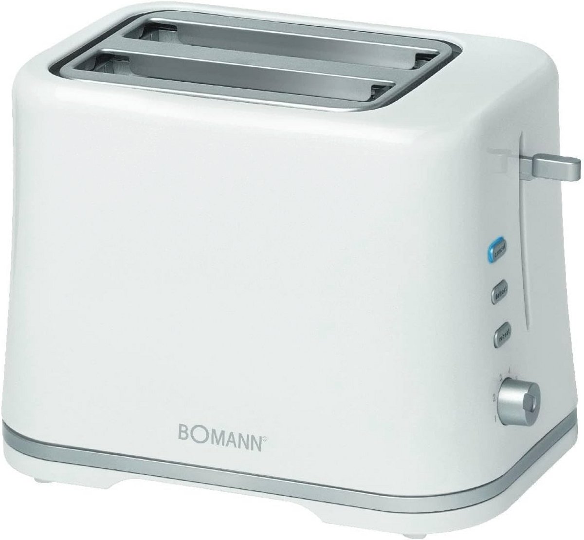 Compacte Broodrooster met 2 Sneetjes - Ontdooi- en Opwarmfunctie - Traploos Instelbare Bruiningsgraad