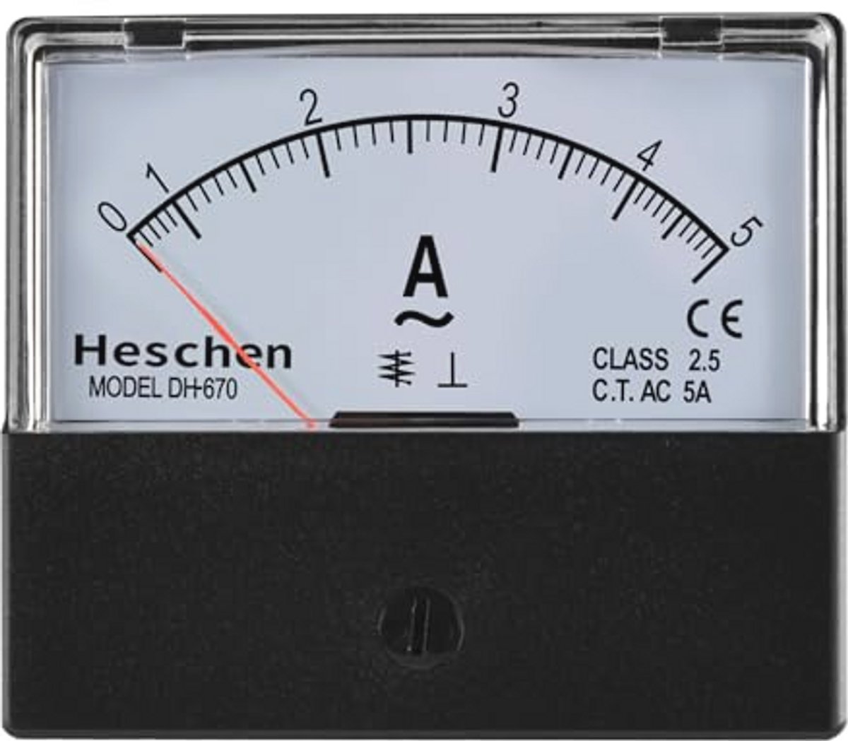 Rechthoekige paneel gemonteerde ampèremeter AC 0-5 A met CE certificering