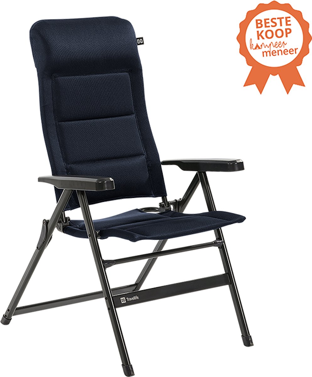 Travellife Barletta Standenstoel Comfort L - In 7 standen verstelbaar - Ventilerende en sneldrogende 2D mesh bekleding - Water- en uv-bestendig
