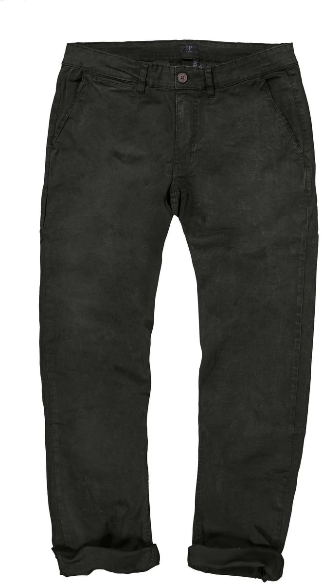 JP 1880 - Heren - Chino-broek Buik-Fit Regular-Fit - Donkerolijf - Maat 30