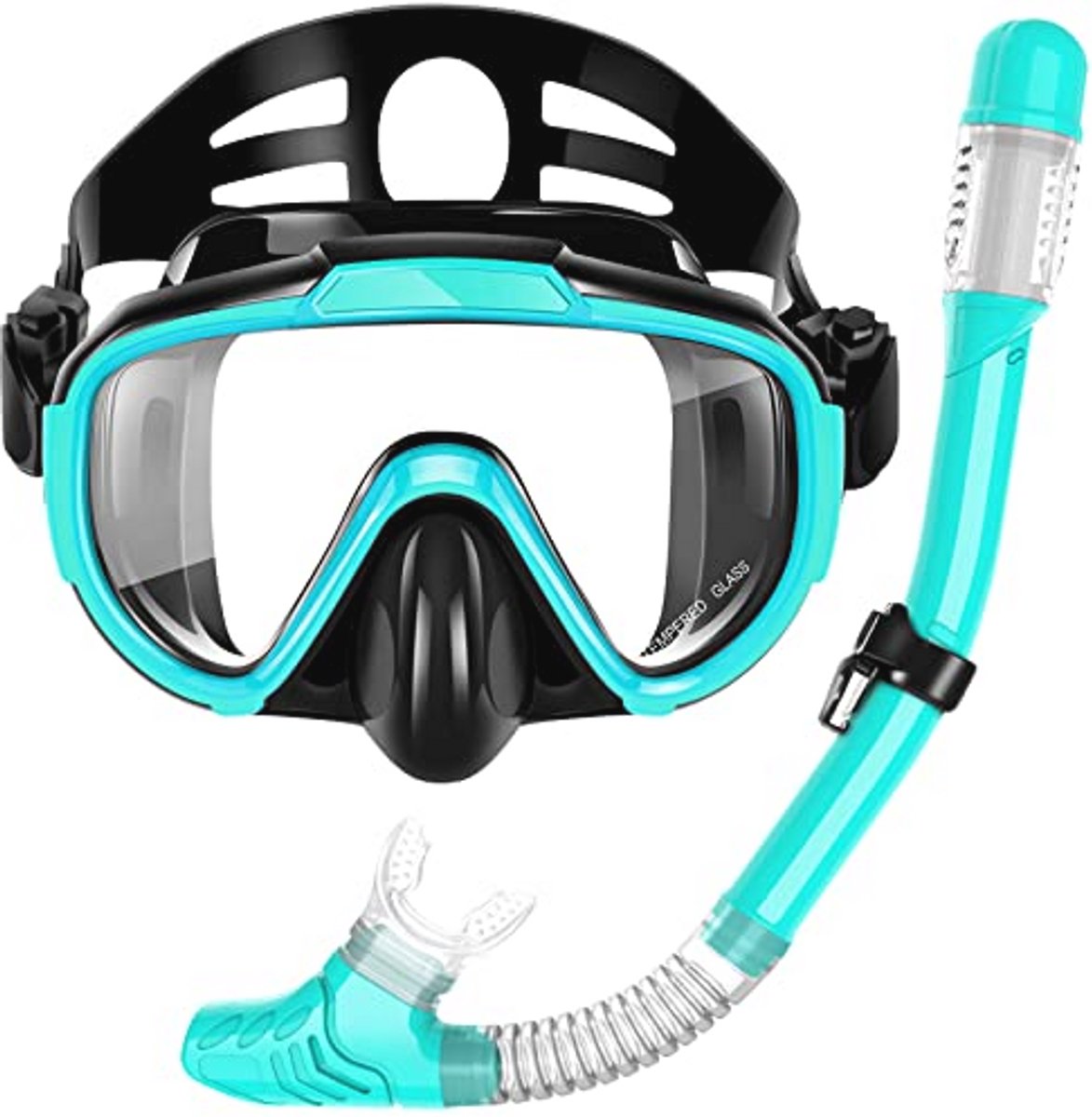 Snorkelset voor volwassenen met panoramisch anti-lek en anti-condens lens