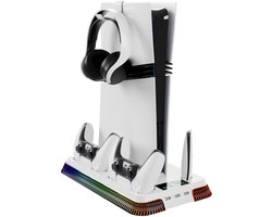Gloovon® - Console Standaard - Oplaadstation Controller Oplader - Accessoires - Docking Station - Geschikt voor Sony PlayStation 5/ Pro/ Slim/ Digital - Charging Station Doc