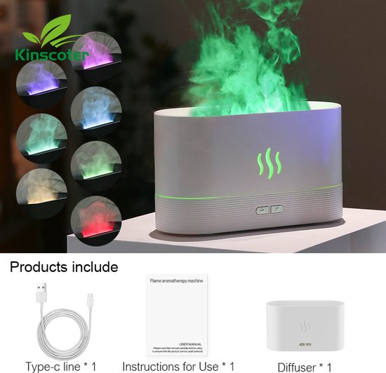 aroma diffuser 500 ML Aromatherapie Olieverstuivers met 8 essentiële
