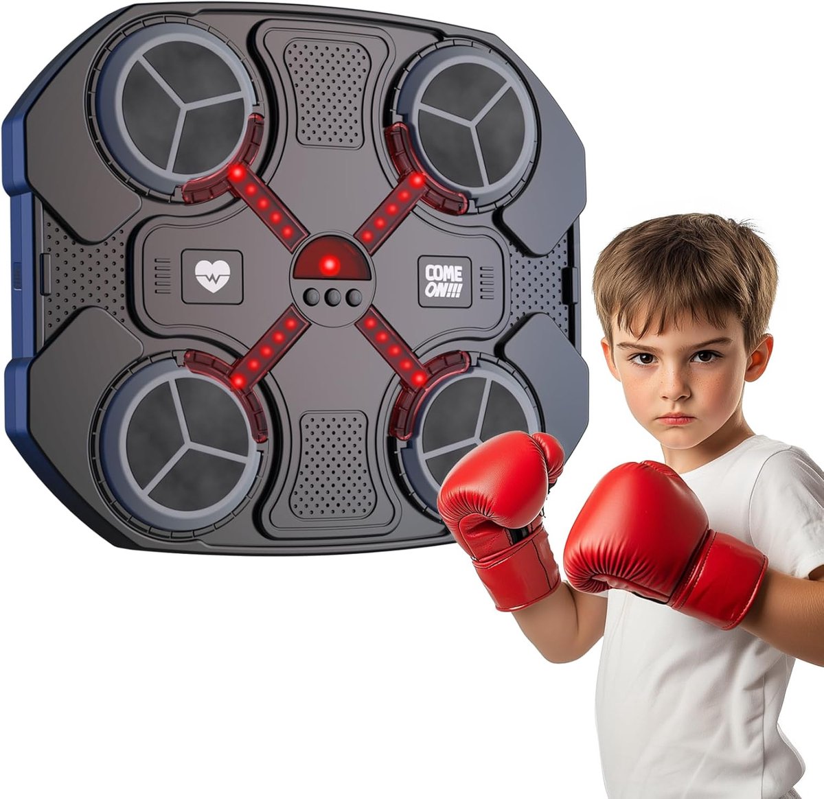 Music Boxing Machine, Boxing Machine voor Kinderen, Slimme Bluetooth Muziek Boks Machine, Indoor interactieve wandtrainer, Muziekdozen sport speelgoed voor kinderen, geschenken voor kinderen jongens