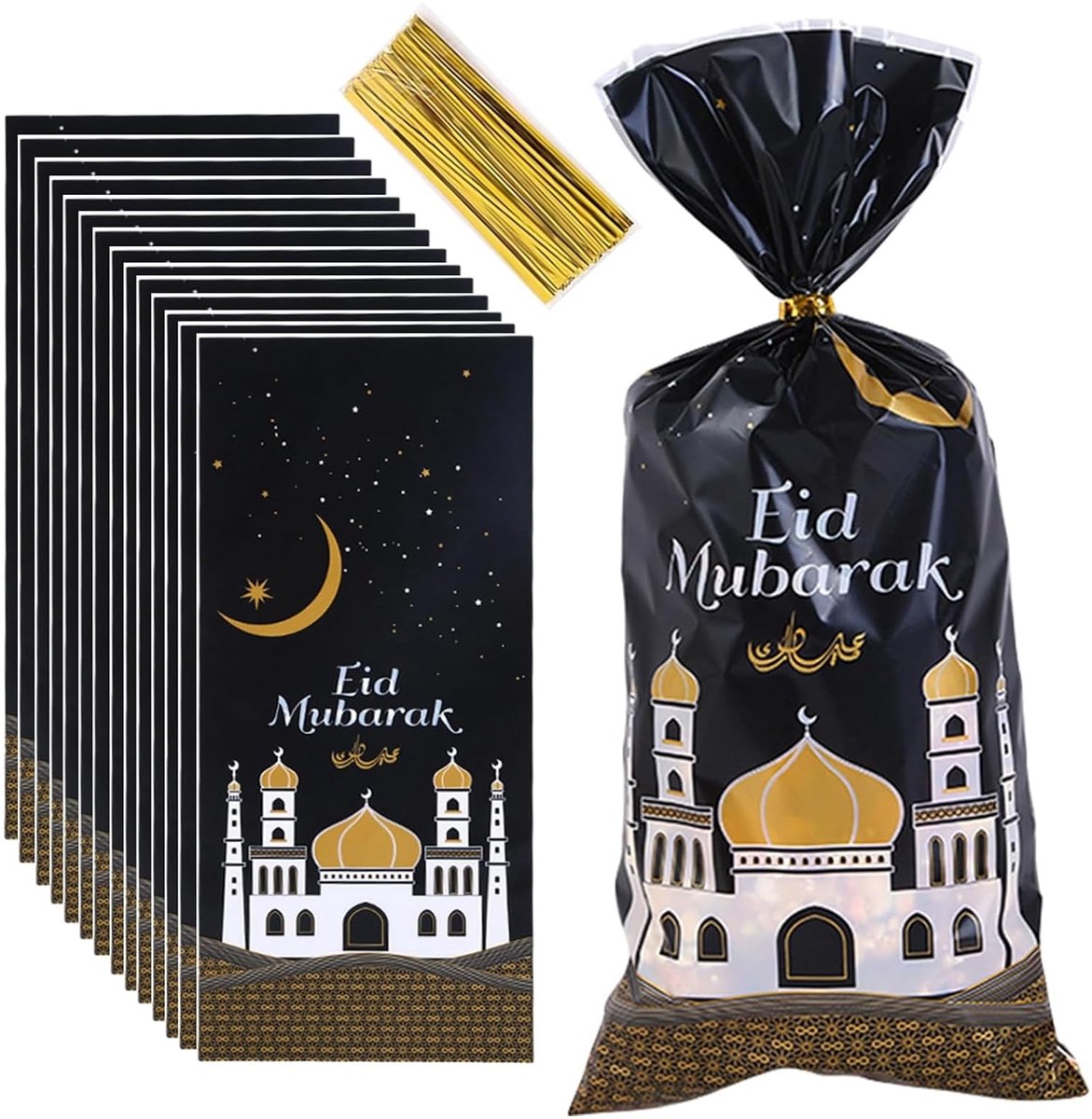 IMPERATORIS® Uitdeelzakjes met Strip/Stickers - Koekzakjes/Snoepzak/Geschenkzakjes - 100 stuks