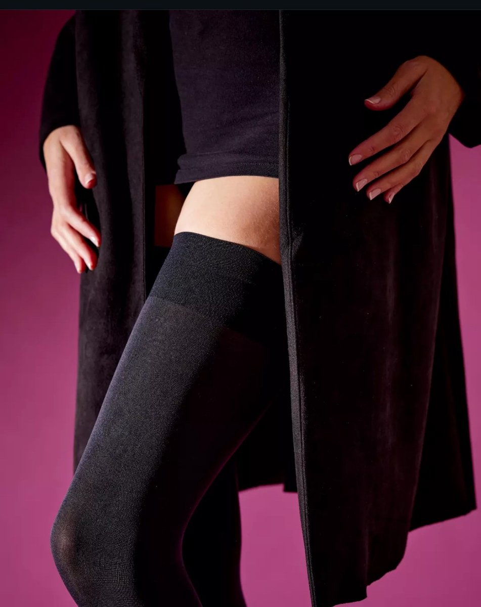 Pretty Polly Hold Ups - Opaque - Hold Up Kousen - Seamless - Dikke - 80 Den. - One Size - Zwart