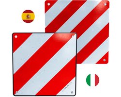 EveBase® Aluminium Markeringsbord - Universeel ook Italië (EN12899) en Spanje (V20) - Volledig Reflecterend - Extra Sterk - 50 x 50 cm - Voldoet aan Europese Wegveiligheidsregels
