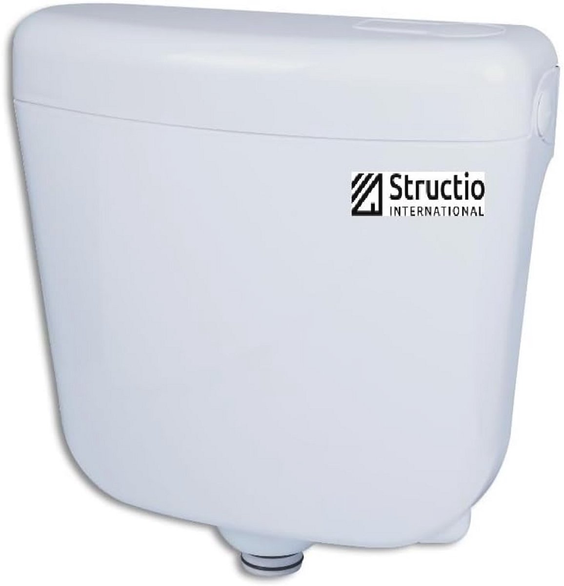 Witte Opbouwspoelbak voor Staand Toilet met Start-Stop Spoelfunctie - Waterbesparende Spoelbak voor Badkamer