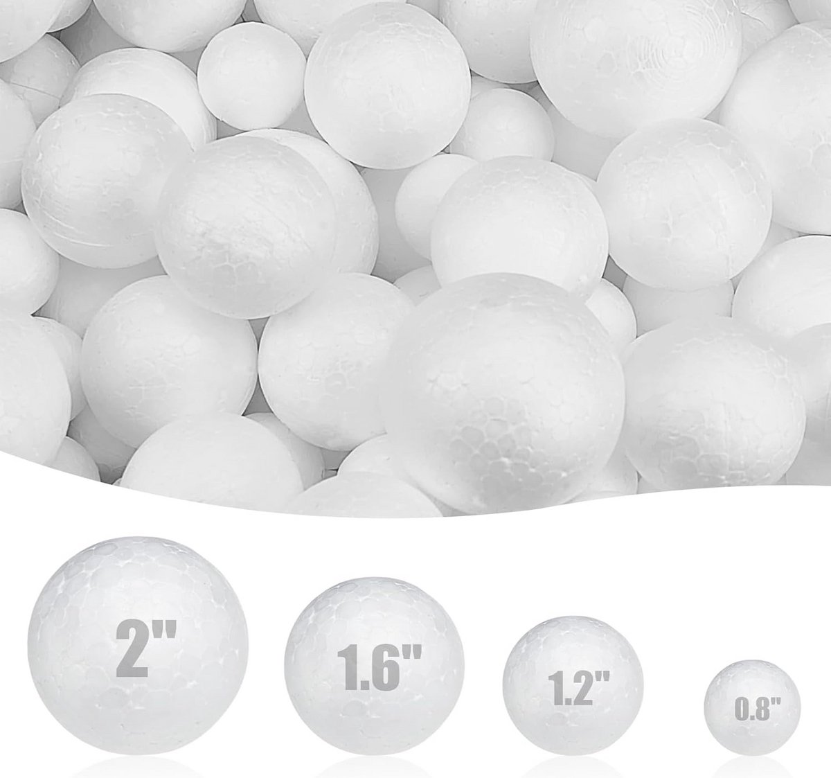 Grote Styrofoam Ballen 20 cm - 2 Stuks voor Creatieve DIY Projecten