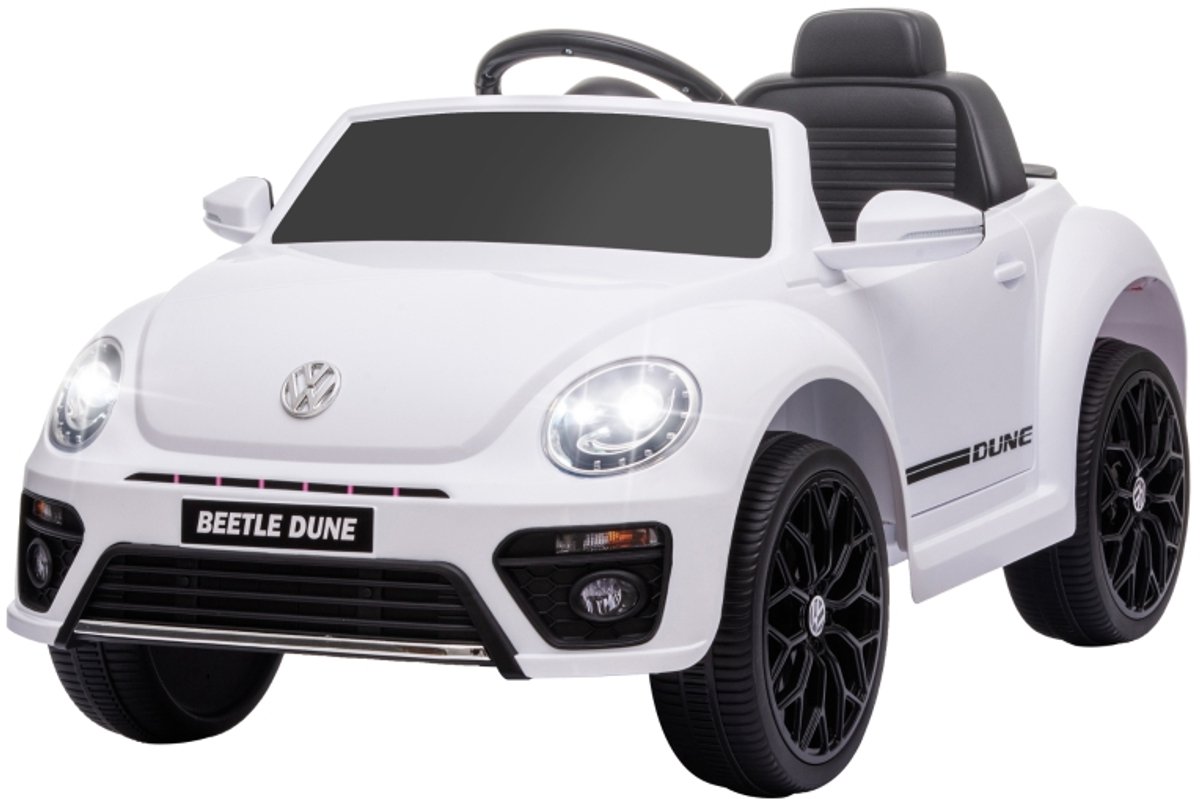 VW Kever Elektrische Kinderauto, Ouderlijke Afstandsbediening, Met Muziek en LED Verlichting, Zachte Start, Perfect Cadeau 3-5 Jaar