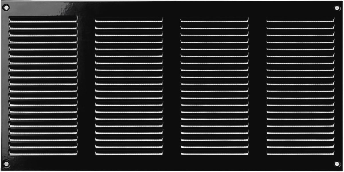 Ventilatierooster 400x200mm – Stalen rooster met knaagdierbescherming – Weerbestendig luchtrooster voor toevoer en afvoer