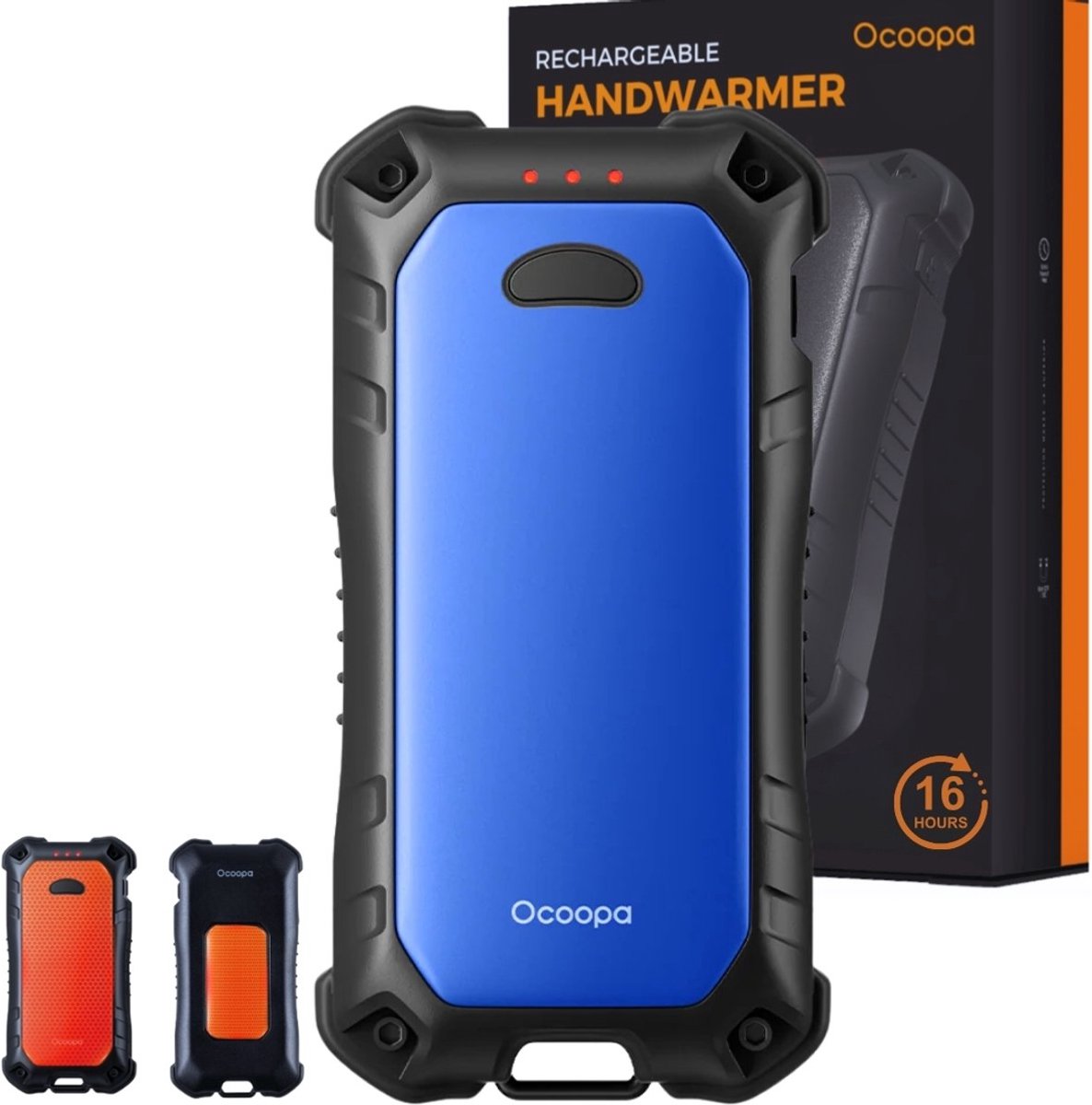 Ocoopa® XTR 3-in-1 Handwarmer Oplaadbaar – Elektrische Handwarmers met Powerbank & Zaklamp – Voor Outdoor & Noodsituaties – 10.000 mAh – IP56