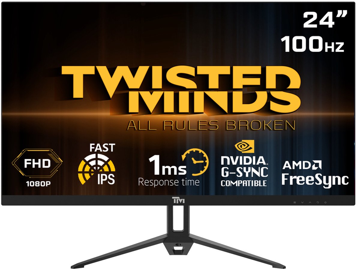Twisted Minds Flat Gaming Monitor 24" Fhd - 100Hz