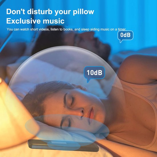 Slaapcomfort Kussenluidspreker met Bluetooth 5.3 en Digitale Timer - Ideaal voor Meditatie en Diepe Slaap — afbeelding 3