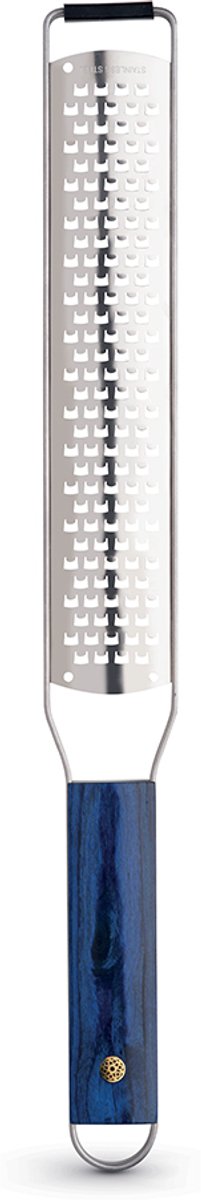Professionele rasp in RVS met handvat in pakkahout BLAUW