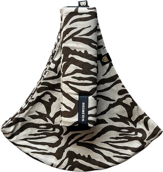 Wildride® Kinderdrager - Lichtgewicht & Draagbaar - Heupdrager Voor Kinderen van 9 Maanden tot 4 Jaar - Draagzak voor Baby en Peuter - Baby Carrier - Tot 20 kg - Zebraprint Bruin