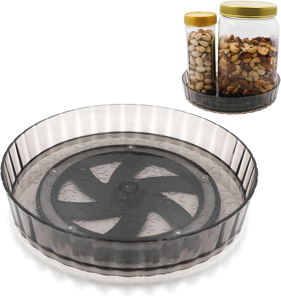 Draaiplateau 21 cm - 360 Graden Draaibare Organizer voor Keuken en Koelkast