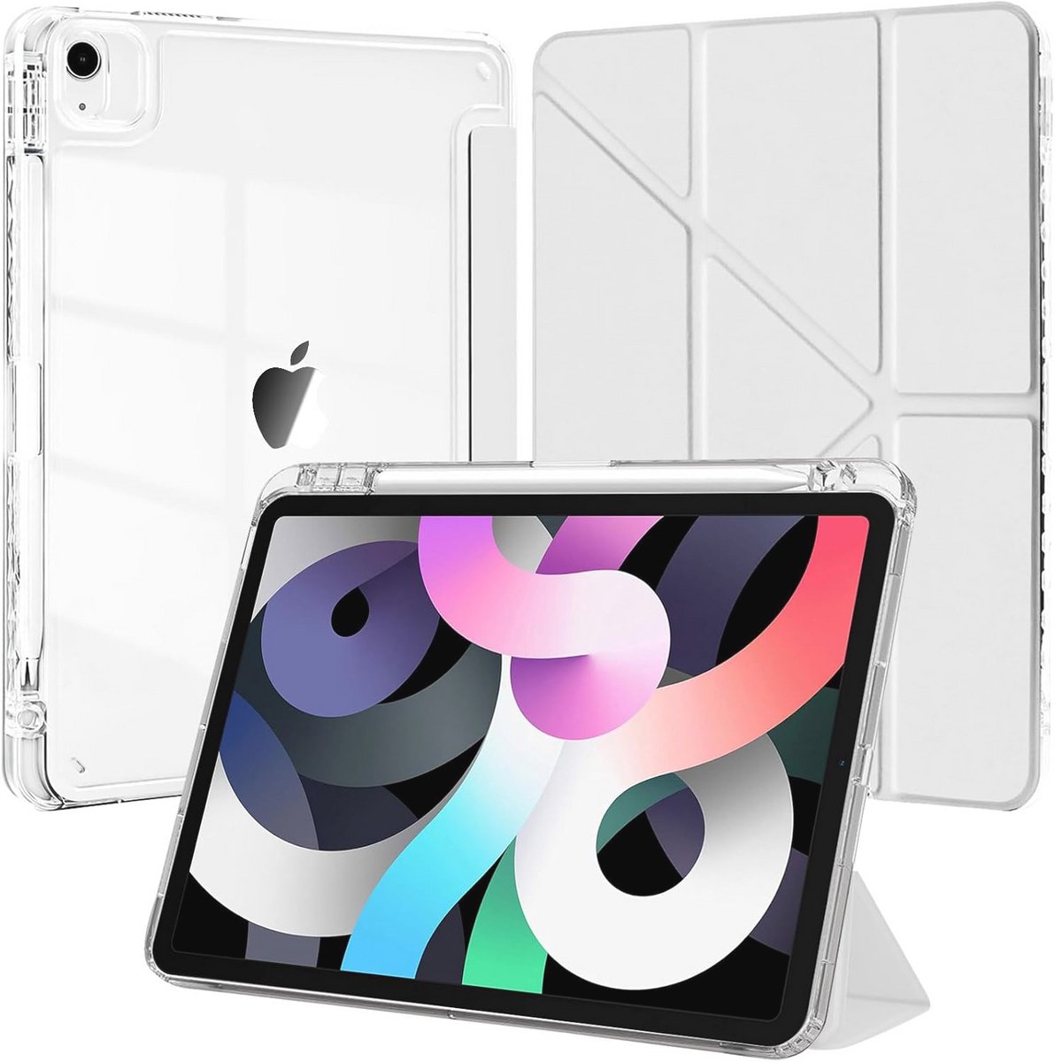 iPad Air 11-Inch M3/M2 (2025/2024) en 5e/4e Case - Transparante Cover met Pencil Houder