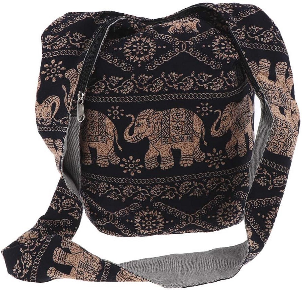 Multicolor Boho Print Crossbody Tas - 35 x 18 x 32 cm