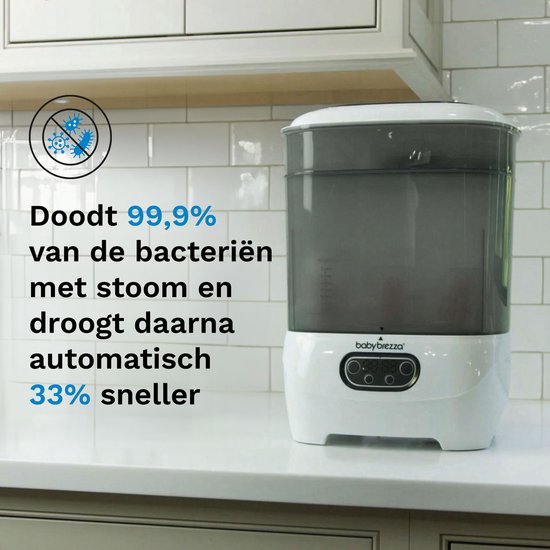 Baby Brezza Sterilizer Dryer Advanced – 2-in-1 Flessen Sterilisator & Droger – Voor 8 Babyflessen - Wit — afbeelding 3