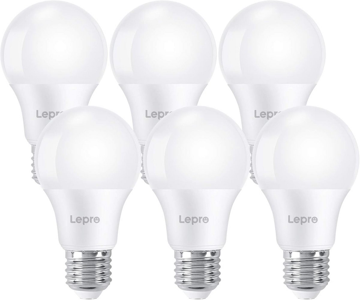 E27 LED-lamp 8,5W - 806lm Koud Wit 6500K - Energiezuinig - Niet Dimbaar - Verpakking van 6 Stuks