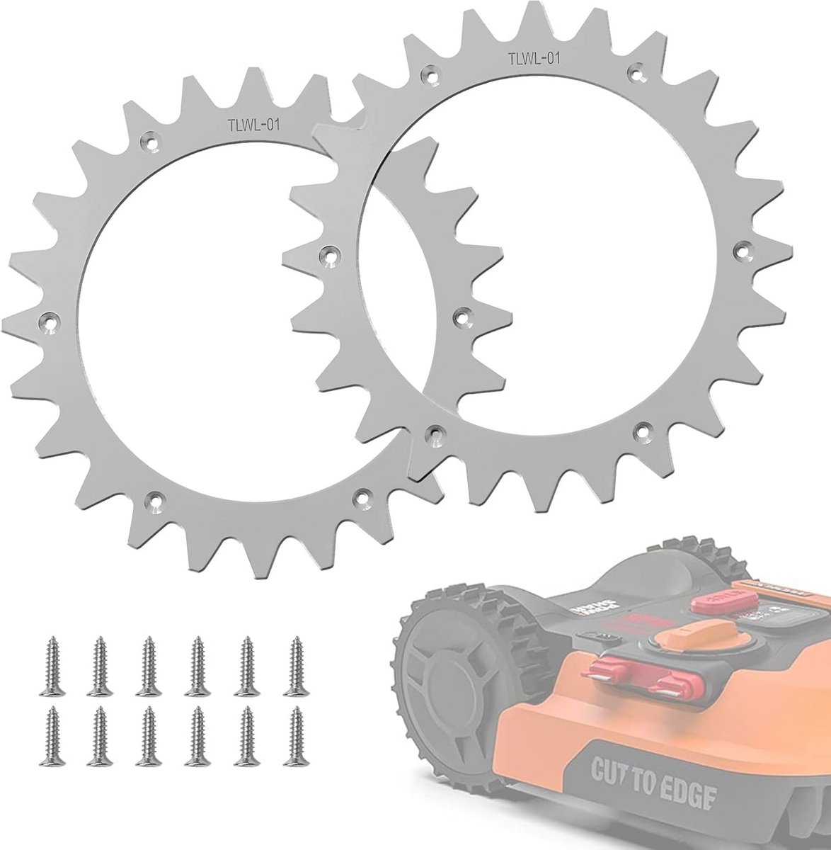 Roestvrijstalen Spikes Robotmaaiers voor Verbeterde Tractie - Roestvrijstalen - €73,98