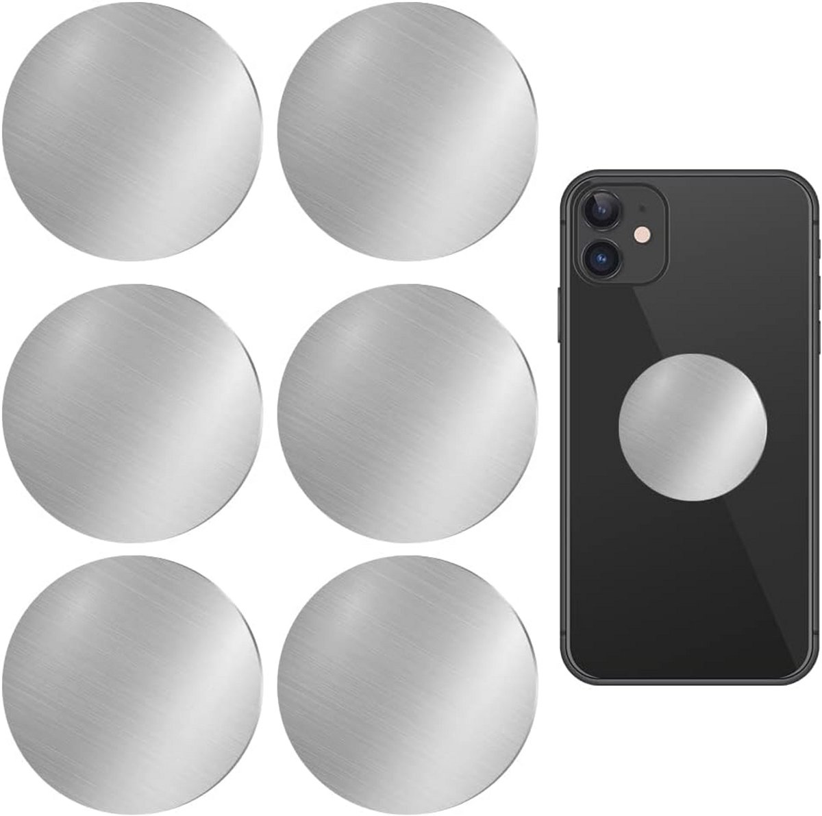 Zes Stuks Magnetische Telefoonhouders met Zelfklevende Platen