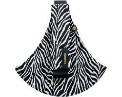 Wildride® Kinderdrager Zebraprint Zwart - Lichtgewicht & Draagbaar - Heupdrager Voor Kinderen van 9 Maanden tot 4 Jaar - Draagzak voor Baby en Peuter - Baby Carrier - Tot 20 kg