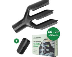 EasySwift Opzetstuk 60-70mm - Jaloezieën Reiniger - Lamellen reiniger - Stofzuiger Accessoires - Stofvrij - Universeel - Zwart (Alléén geschikt voor lamellen van 60 tot 70mm)