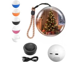 Nieuwe Kerstgeheugenbollamp - 2,7 Inch Kristallen Bol Met Videospeler - Gepersonaliseerde Uploadbare Video'S En Foto'S - Cadeau Voor Koppels - Vrienden - Jubileum - Verjaardag - Kerstcadeau (Wit)