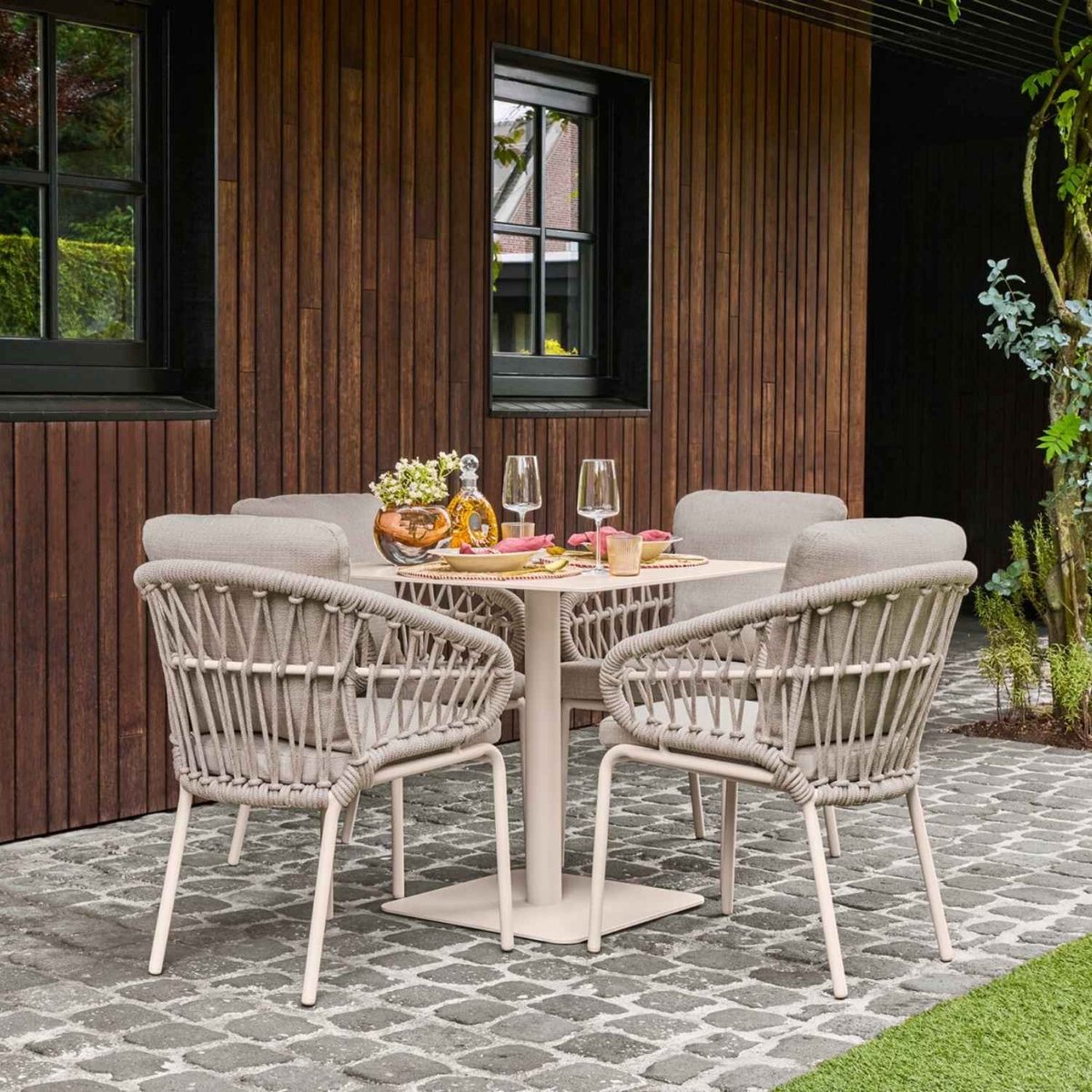 Suns Tosca chaise de jardin dining rope - Camel Sand