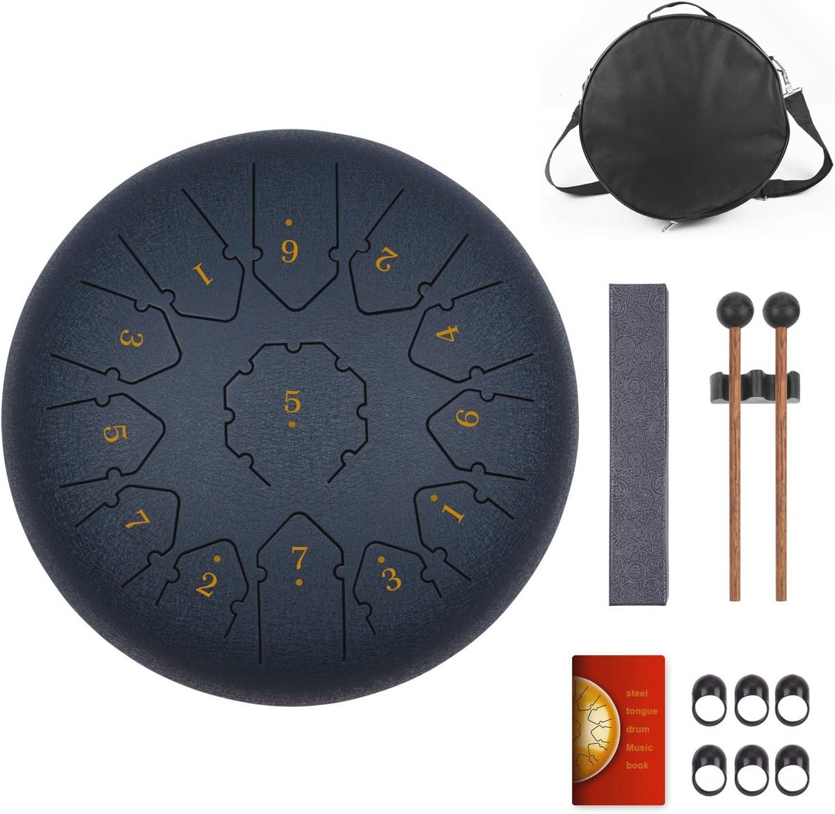 Stalen Tongtrommel 30 cm - 13 Noten Percussie Instrument voor Muzikale Educatie, Yoga en Meditatie