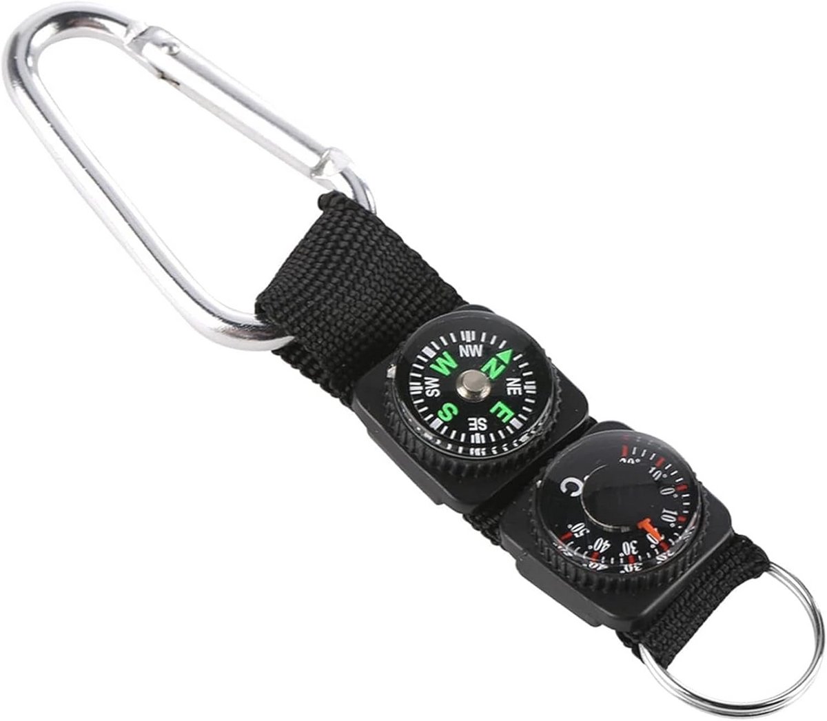 3-in-1 Compass Thermometer Keyring - Multifunctional Outdoor Navigation Tool
