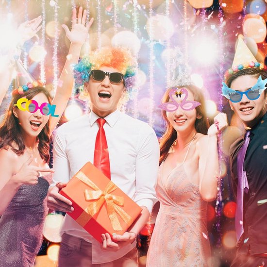 Lache Party Zonnebrillen Set van 9 - Ideaal voor Feestjes, Huwelijk en Carnavals — afbeelding 4