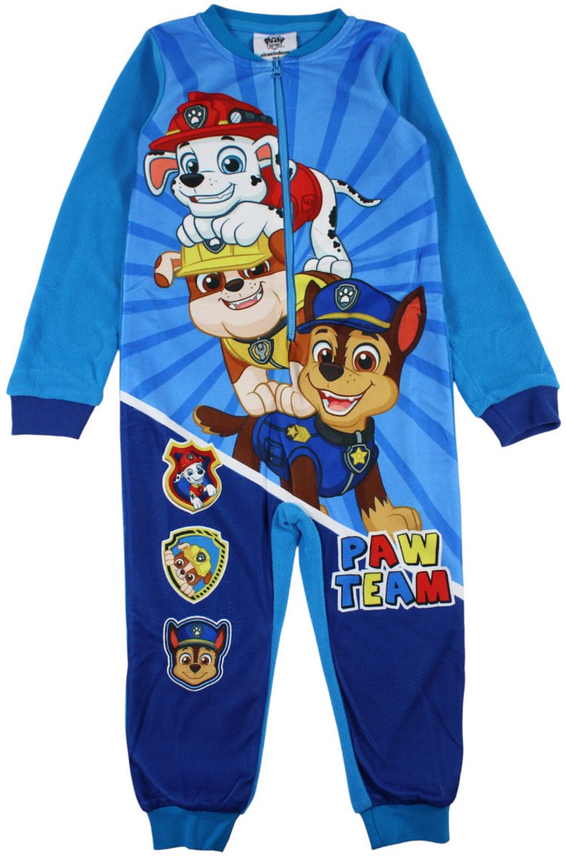 Nickelodeon Onesie Paw Patrol Team Limited blauw Kids & Kind Jongens Blauw - Maat: 98