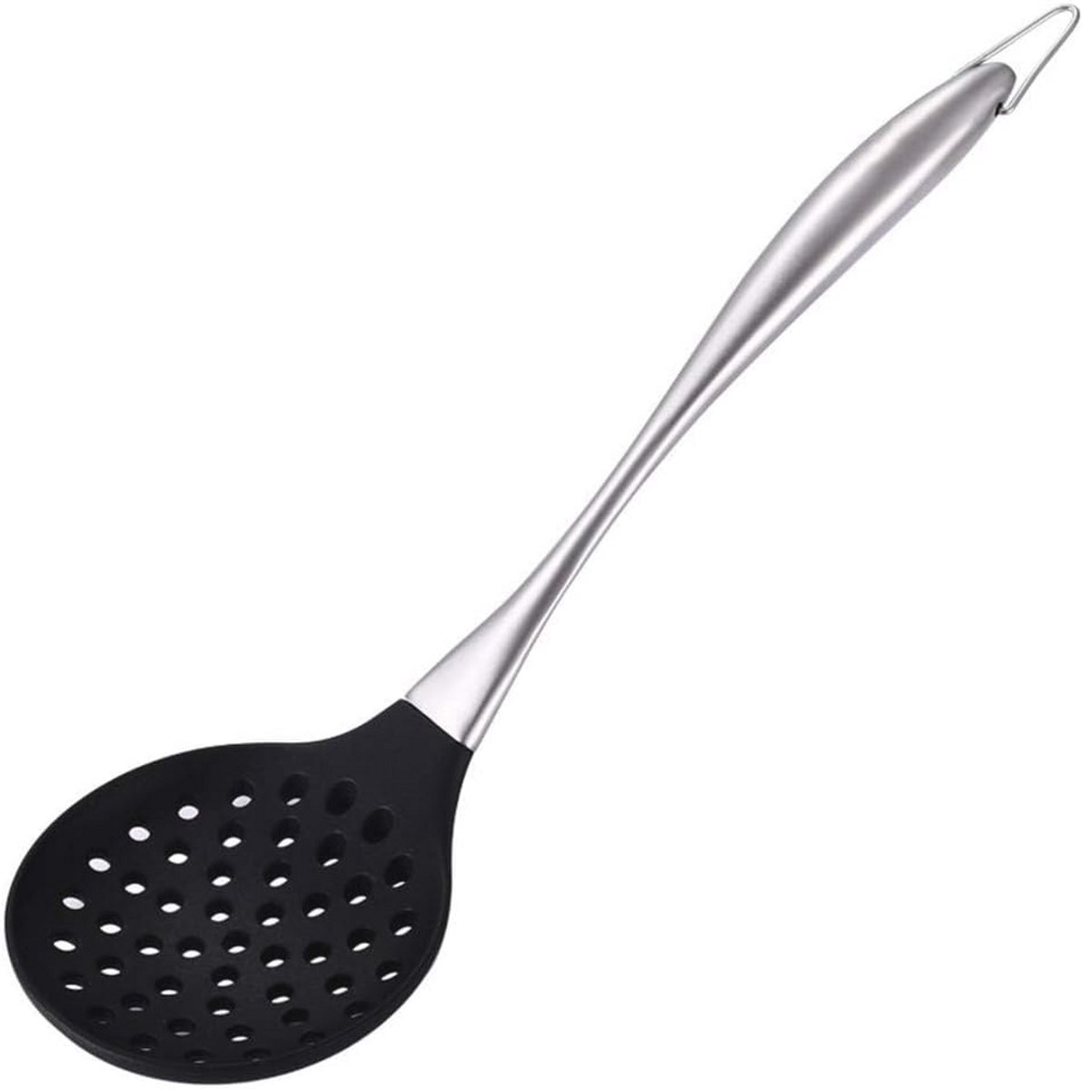 Siliconen Woklepel met RVS Handvat 14 Inch - BPA Vrij Schepnetje
