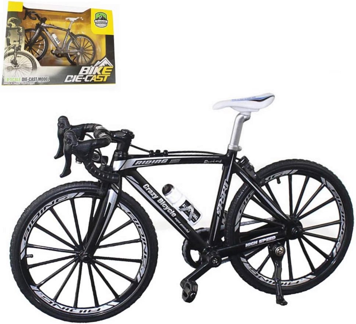Miniatuur Fiets Model 1:8 Decoratieve Racefiets en Mountainbike