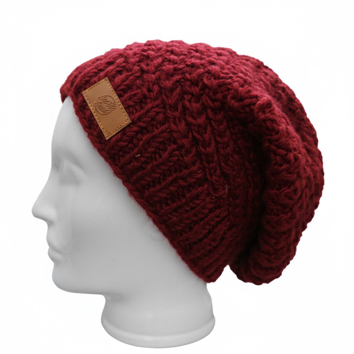 Wollen beanie - Handgemaakt - Rood ''Himalayan''”