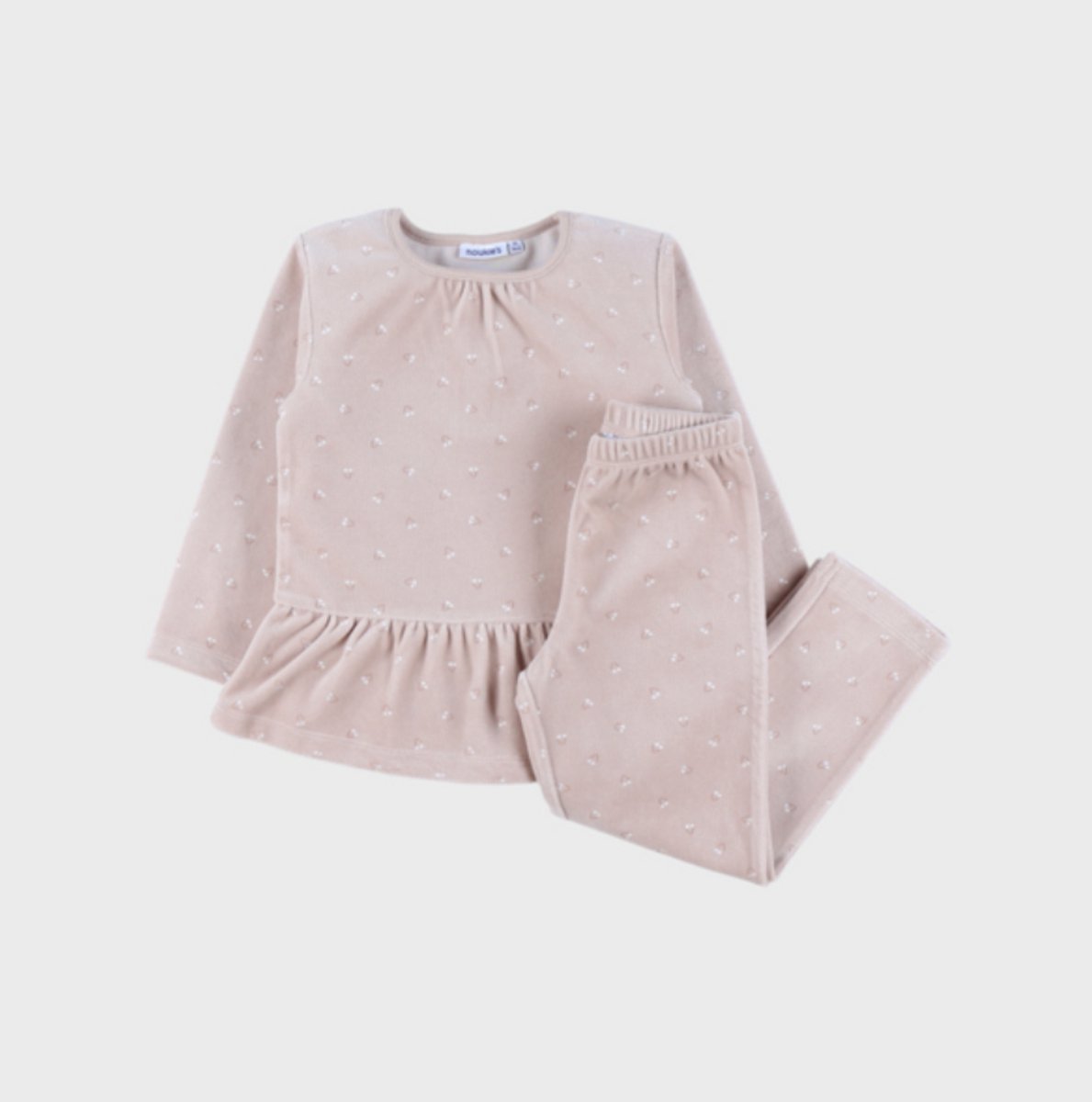 Noukie's Pyjama - Kersenprint - Poederroze - Maat 5 jaar - 110 cm